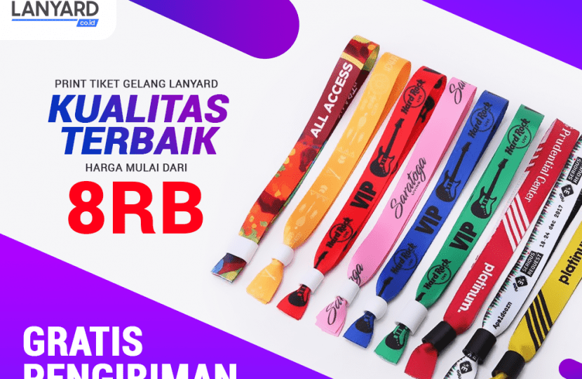 Print Tiket Gelang Lanyard